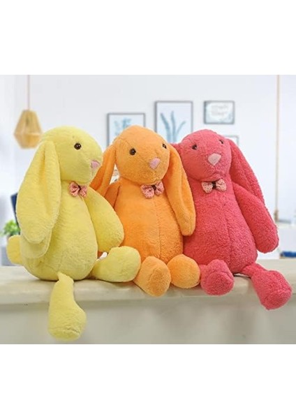 Uyku Arkadaşım Papyonlu Uzun Kulak Bunny Peluş Tavşan 65 cm Turuncu fiyatları