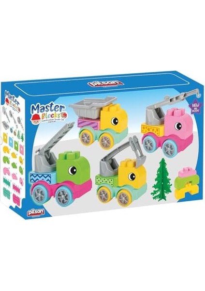 Master Bloklar Inşaat Kamyonları Seti modelleri
