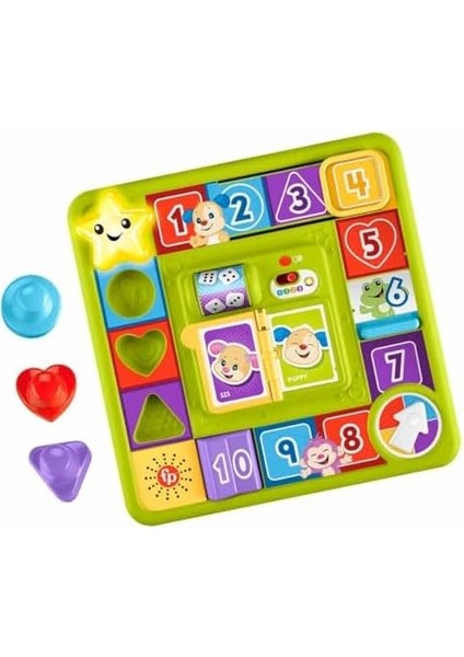Köpekçiğin Oyun Istasyonu Fisher-Price Müzikli Canlandırma Masa Oyunu Bebek Oyuncağı, Eğlen ve Öğren Köpekçik'in Oyun Istasyonu, Çok Dilli Versiyon HRB70 fiyatları