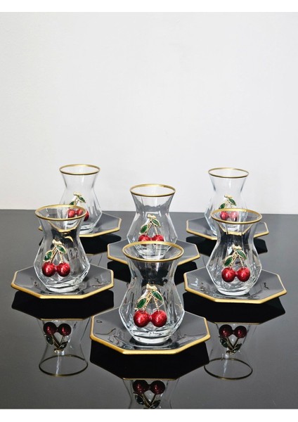 18 Parça Kıraçlı Çay Seti, Siyah ve Beyaz, Zarif ve Şık Tasarım fırsatları