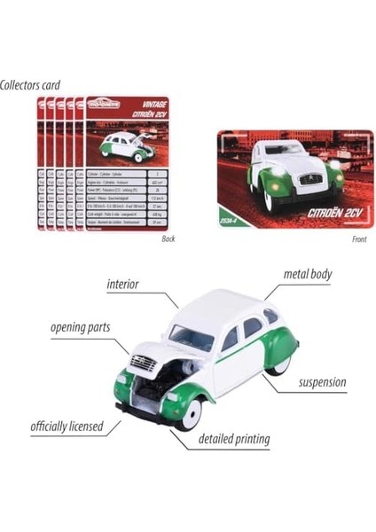 Vintage Metal Diecast Cıtroen 2cv modelleri