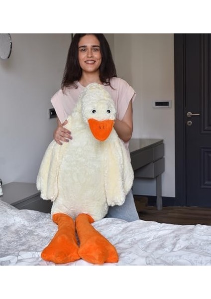 Oyuncak Pelüş Kaz,kaz ,kaz Yastık,hamile Yastığı, Beyaz Kuğu Doldurulmuş Hayvan, Komik Ördek Peluş Bebek, Sevimli Kaz Peluş Doldurulmuş Hayvanlar Çocuklar Için Hediyeleri (No:2 Krem) fiyatları