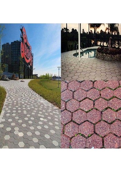 46X46 cm Altıgen Zemin Kalıbı, Beton ve Parke Taşı Için, Siyah Renk fırsatları