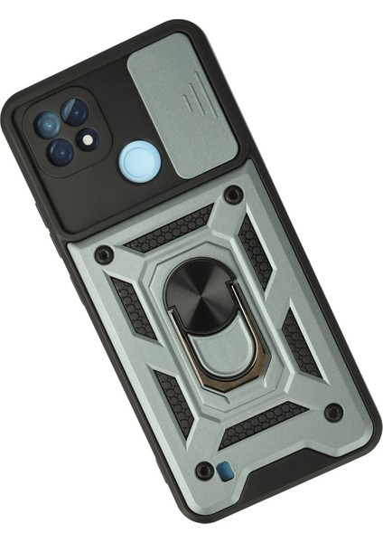 Realme C21 Kılıf Pars Lens Yüzüklü Silikon - Yeşil Svlrs fiyatları
