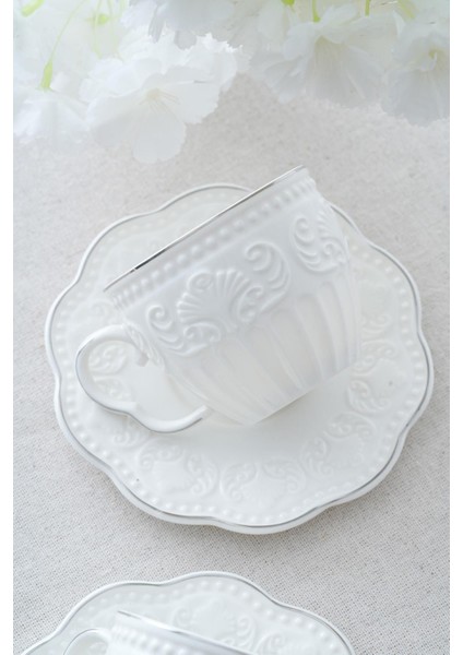 6 Kişilik Porselen Çay Fincanı Takımı, 220 Ml, Şık ve Zarif Tasarım