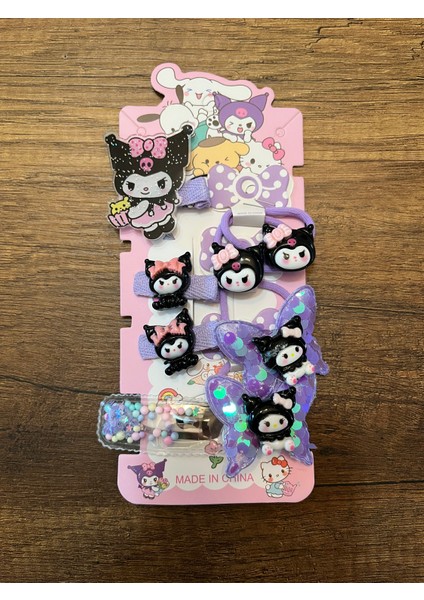 Kız Çocuk Kuromi 8'li Toka Seti