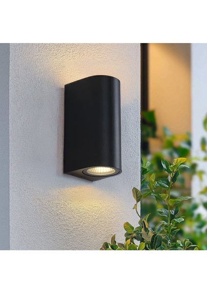 Şık Siyah Dekoratif Duvar Aplikası, 2X6W, 3200K Gün Işığı