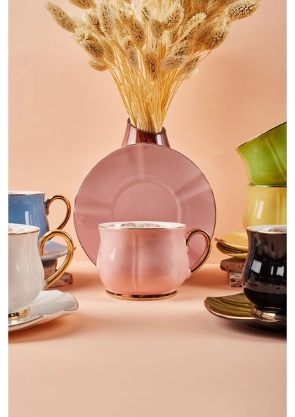 Gri 6'lı Porselen Çay Fincanı Seti, Şık ve Zarif Tasarım fırsatları