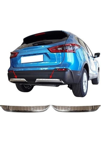 Nissan Qashqai Arka Difüzör 2017 ve Sonrası 2 Parça Paslanmaz Çelik fiyatları
