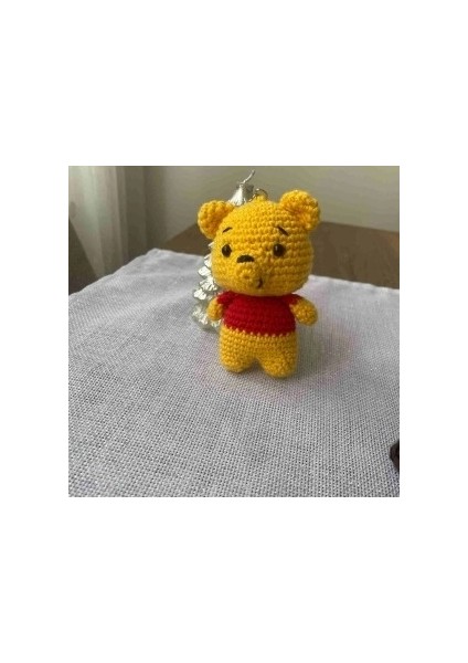 Amigurumi Anahtarlık El Yapımı Pooh 8 cm