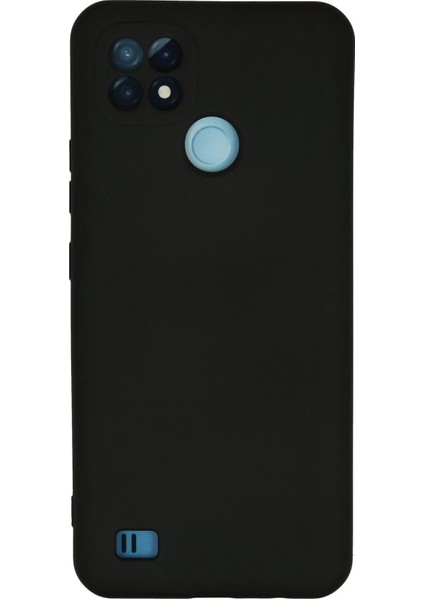 Realme C21 Kılıf Nano Içi Kadife Silikon - Siyah Svlrs
