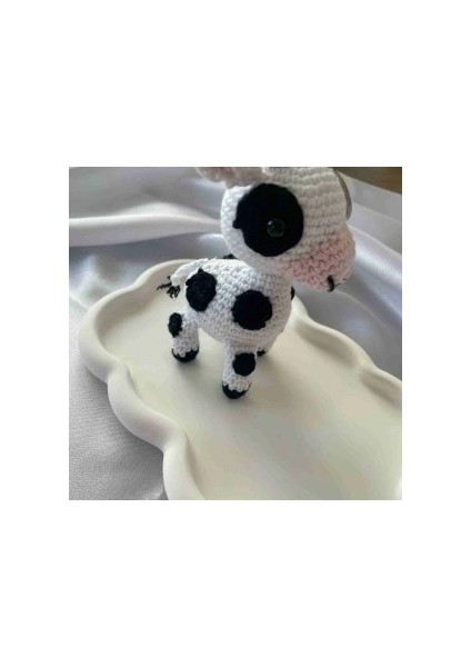 Amigurumi Anahtarlık El Yapımı Inek 12 cm