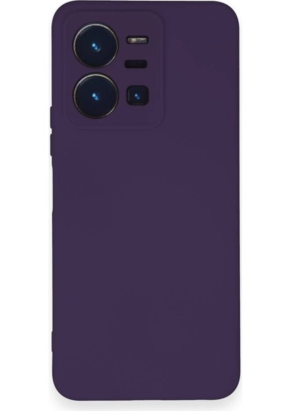 Vivo Y35 Kılıf Nano Içi Kadife Silikon - Mor Svlrs
