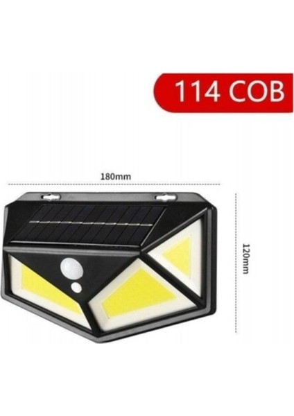 Güneş Enerjili LED Bahçe Aydınlatması, Hareket Sensörlü ve Çok Modlu Cob LED