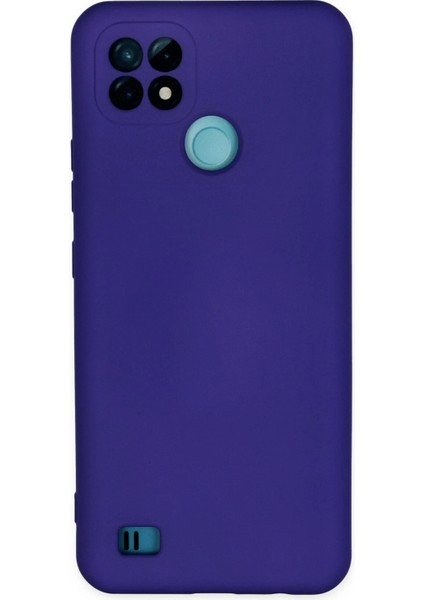 Realme C21 Kılıf Nano Içi Kadife Silikon - Mor Svlrs