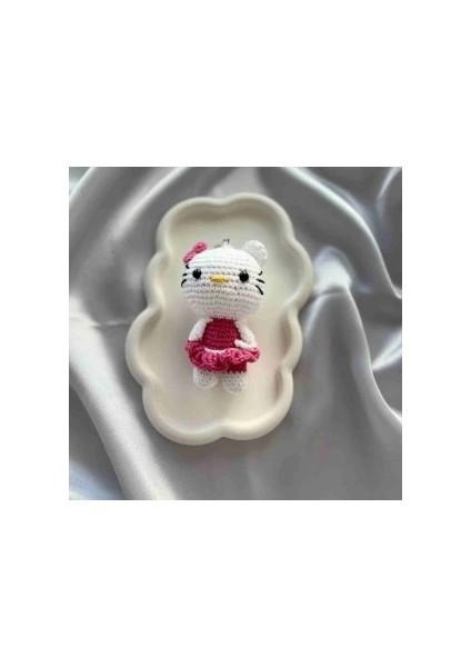 Amigurumi Anahtarlık El Yapımı Kitty 13 cm