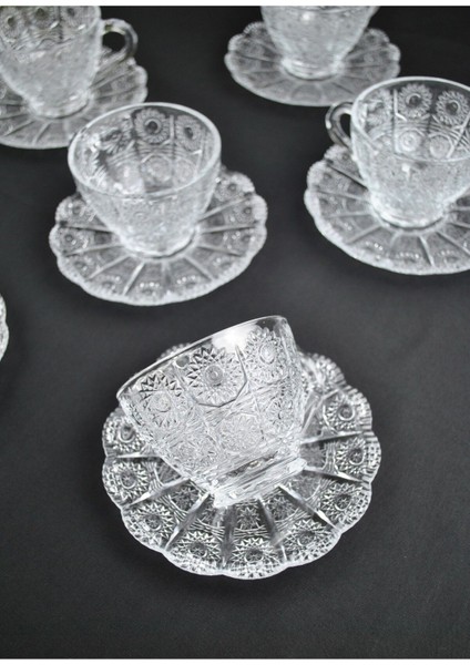 12 Parça Kristal Cam Çay Takımı, 200 Ml, 6 Kişilik, Lüx ve Şık Tasarım fiyatları