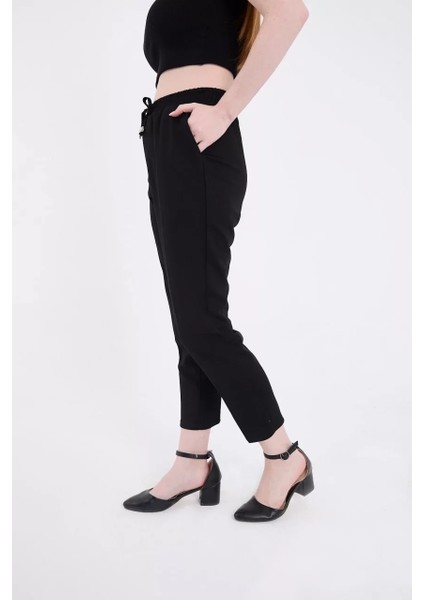 Kadın Tam Kalıp Basic Eşofman Pantolon - Siyah fırsatları