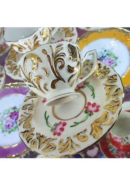 El Boyama Porselen Çay Fincanı, Beyaz, Şık ve Zarif Tasarım, 1 Adet fiyatları