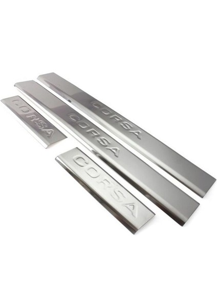 Corsa D Kapı Eşiği 2006 - 2015 Krom 4 Parça Paslanmaz Çelik