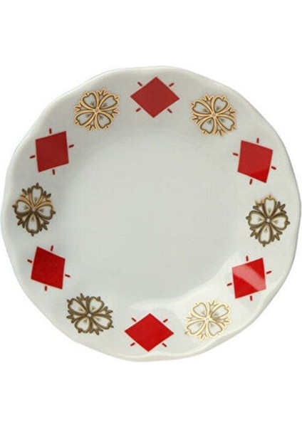 Kırmızı Çay Tabağı, 11 Cm, 6'lı Set, Renkli, Şık ve Kullanışlı Ev Dekorasyonu.