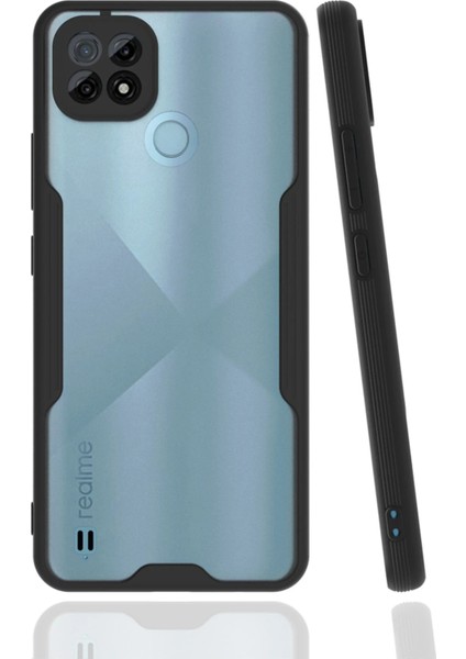 Realme C21 Kılıf Platin Silikon - Siyah Svlrs