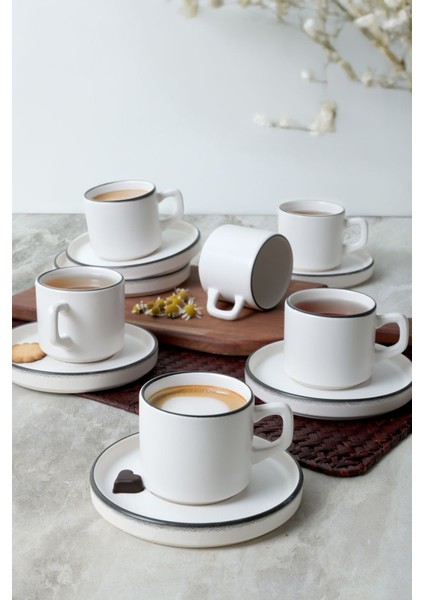 Şık 12 Parça Çay Takımı, 6 Kişilik, Beyaz, Zarif ve Kullanışlı Tasarım fiyatları