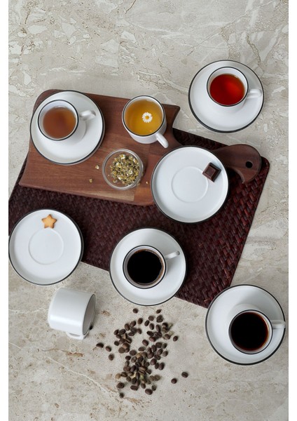 Şık 12 Parça Çay Takımı, 6 Kişilik, Beyaz, Zarif ve Kullanışlı Tasarım modelleri