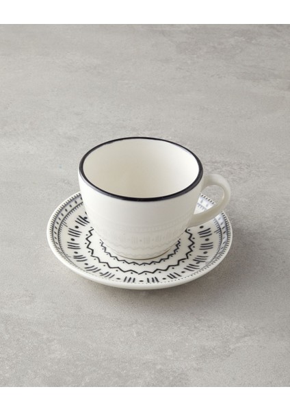 Şık 4 Parça Porselen Fincan Takımı, 220 Ml, 2 Kişilik, Siyah modelleri