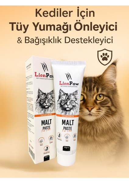 Anti-Hairball Tüy Yumağı Önleyici Malt Macun 100 GR Biotin & Kalsiyum Güçlü İçerik
