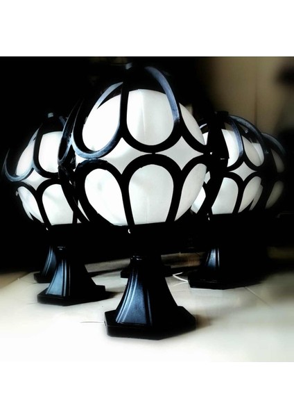 Bahçe Siyah Set Üstü Papatya Aydınlatma Armatürü, Şık ve Kullanışlı Tasarım