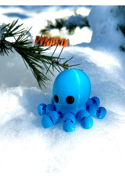 Ahtapot Oyuncak - Okyanusların Sevimli Kaşifi 🐙🌊✨3d Hareketli Organik Model -Orta Boy