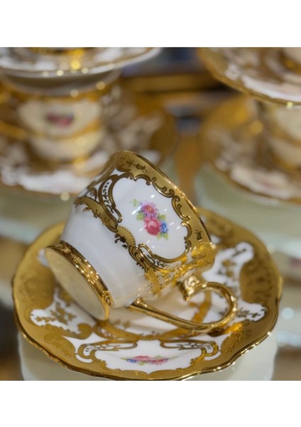 24 K Gold Çay ve Nescafe Fincan Takımı, Şık ve Zarif Tasarım fiyatları