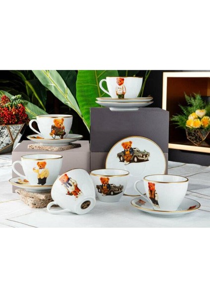 Beyaz 6'lı Nescafe Takımı, Şık ve Kullanışlı Set, Kahve Keyfine Uygun Ürün.