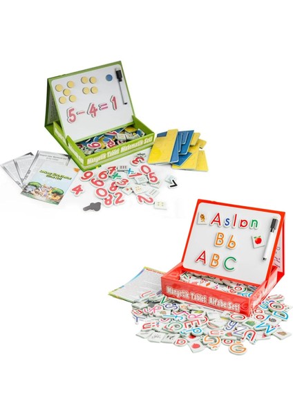 97 Parça Tabletli Alfabe Seti ve Manyetik Tabletli 98 Parça Matematik Seti