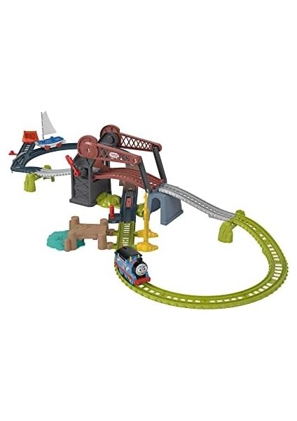 & Frıends ve Arkadaşları - ve Skiff Açılır Köprü Macerası Tren Seti, Motorlu Lokomotif ve Oyuncak Tekne, 3 Yaş ve Üzeri Okul Öncesi Çağdaki Çocuklar Için HGX65 modelleri