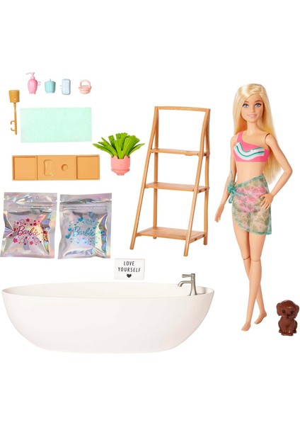 Wellness - Barbie'nin Spa Günü Oyun Seti, 3 Yaş ve Üzeri, HKT92