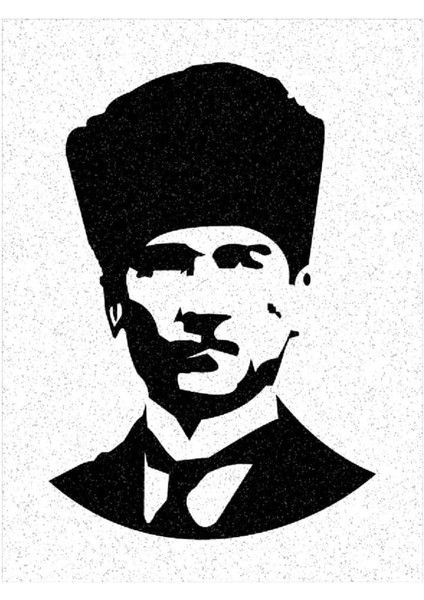 Kemal Atatürk Kalpaklı 10 Adet Büyük Boy A4 Kum Boyama Kartı Seti-Red Castle KB-RC-110