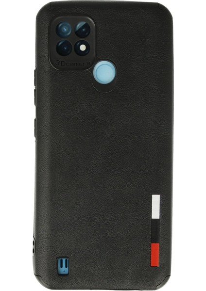 Realme C21 Kılıf Loop Deri Silikon - Siyah Svlrs