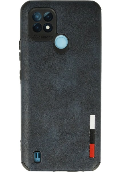 Realme C21 Kılıf Loop Deri Silikon - Lacivert Svlrs