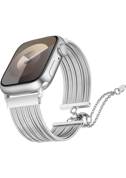 Apple Watch Ultra 49MM Uyumlu Zore KRD-137 Metal Hasır Kordon