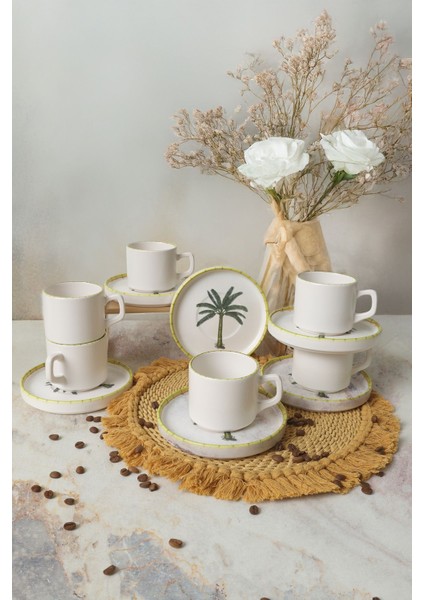 Renkli 12 Parça Çay Takımı, 6 Kişilik, Şık ve Kullanışlı Tasarım modelleri