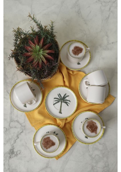 Renkli 12 Parça Çay Takımı, 6 Kişilik, Şık ve Kullanışlı Tasarım fırsatları