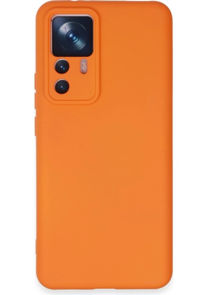 Xiaomi Mi 12T Pro Kılıf Nano Içi Kadife Silikon - Turuncu Svlrs