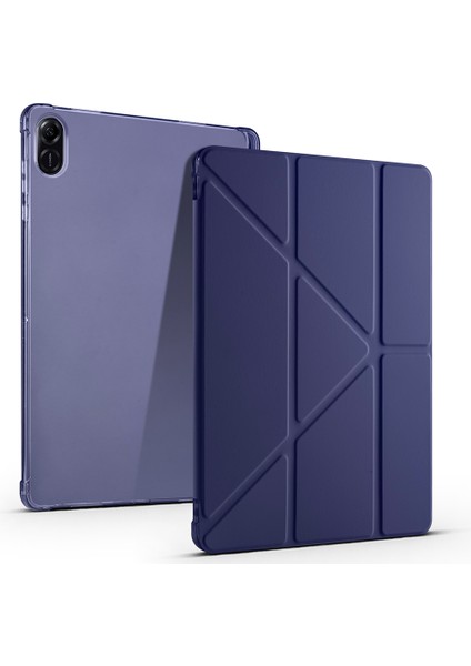 Honor Pad X8A Uyumlu Kılıf Zore Tri Folding Kalem Bölmeli Standlı Kılıf