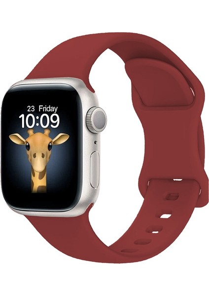 Apple Watch 7 41MM Uyumlu Zore KRD-131 Silikon Kordon Strap Kayış