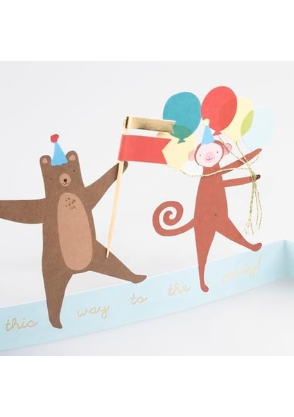 Meri - Animal Parade Concertina Card - Hayvanlar Geçit Töreni Tebrik Kartı modelleri