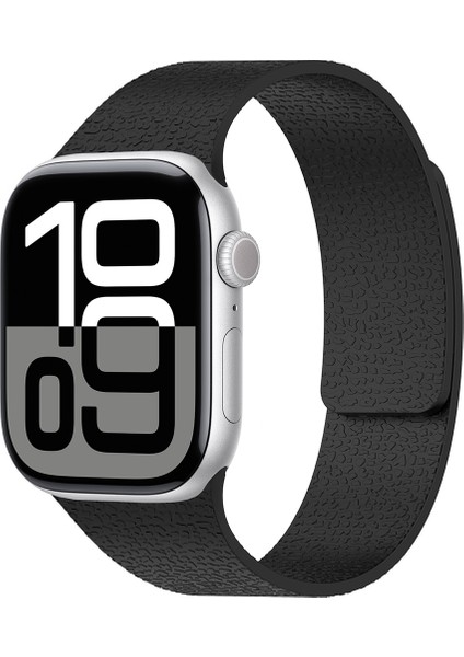 Apple Watch 42MM Uyumlu Zore KRD-136 Kabartma Desenli Silikon Kordon