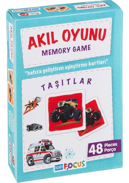 Focus Memory Game Akıl Oyunu Taşıtlar 48 Parça