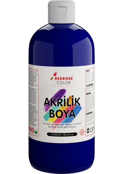 Rose Lacivert Akrilik Boya 500 gr